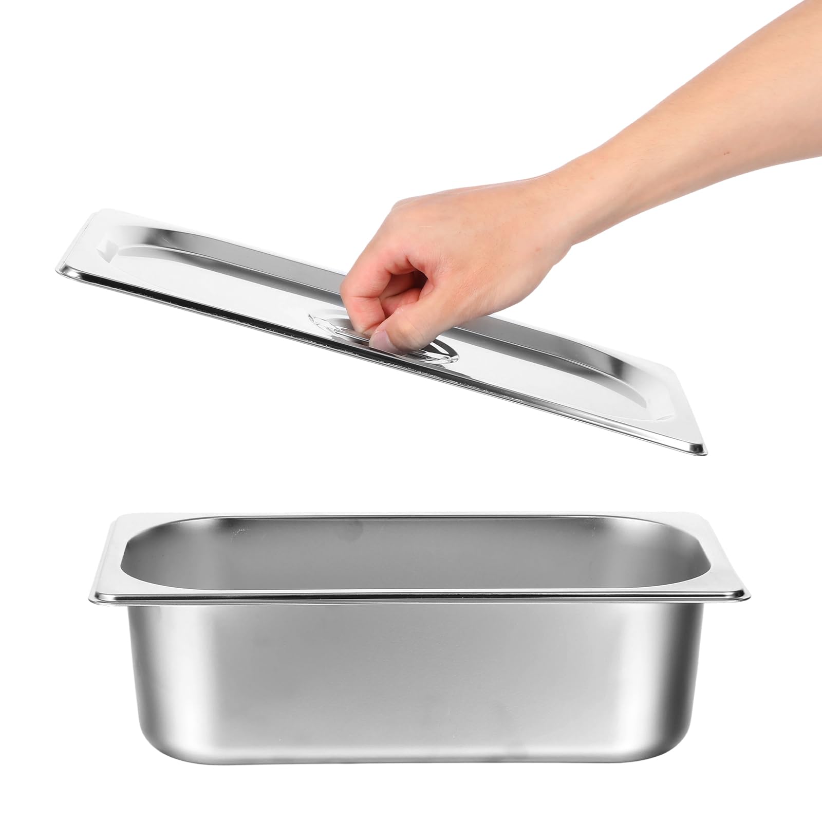 Stainless Steam Hotel Pans - 2 Pack with Lid -4 Stainless Steam Hotel Pans - 2 Pack with Lid -4