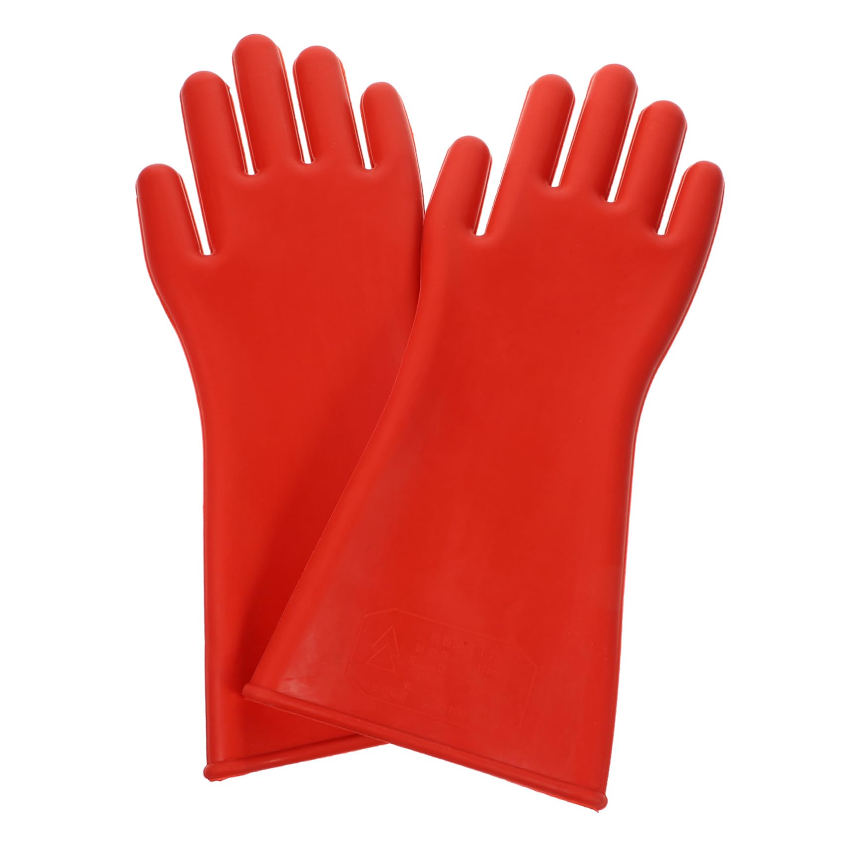 HOMSFOU Rote Gummi Isolierhandschuhe 1 Paar für Hochspannung, Arbeit | Ergonomische Handfläche, Leichte Flexibilität, für Industrielle Anwendungen und Elektrofachbetrieb
