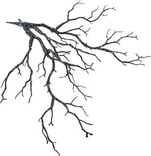 2pcs Artificial Tree Branch Hand Vase Table Decorations Vintage Decor Dried Tree Branch Faux Curly Willow Branches Dinning Table Decor Fake Accessories Plastic Dry Branch