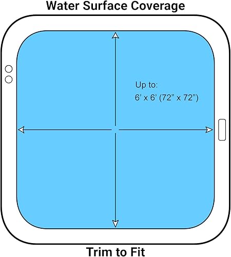 Miniatura 3 de Spa Depot Thermo-Float - Manta flotante para bañera de hidromasaje de 16 mil, 6 x 6 pies, para spa, calefacción solar aislante resistente