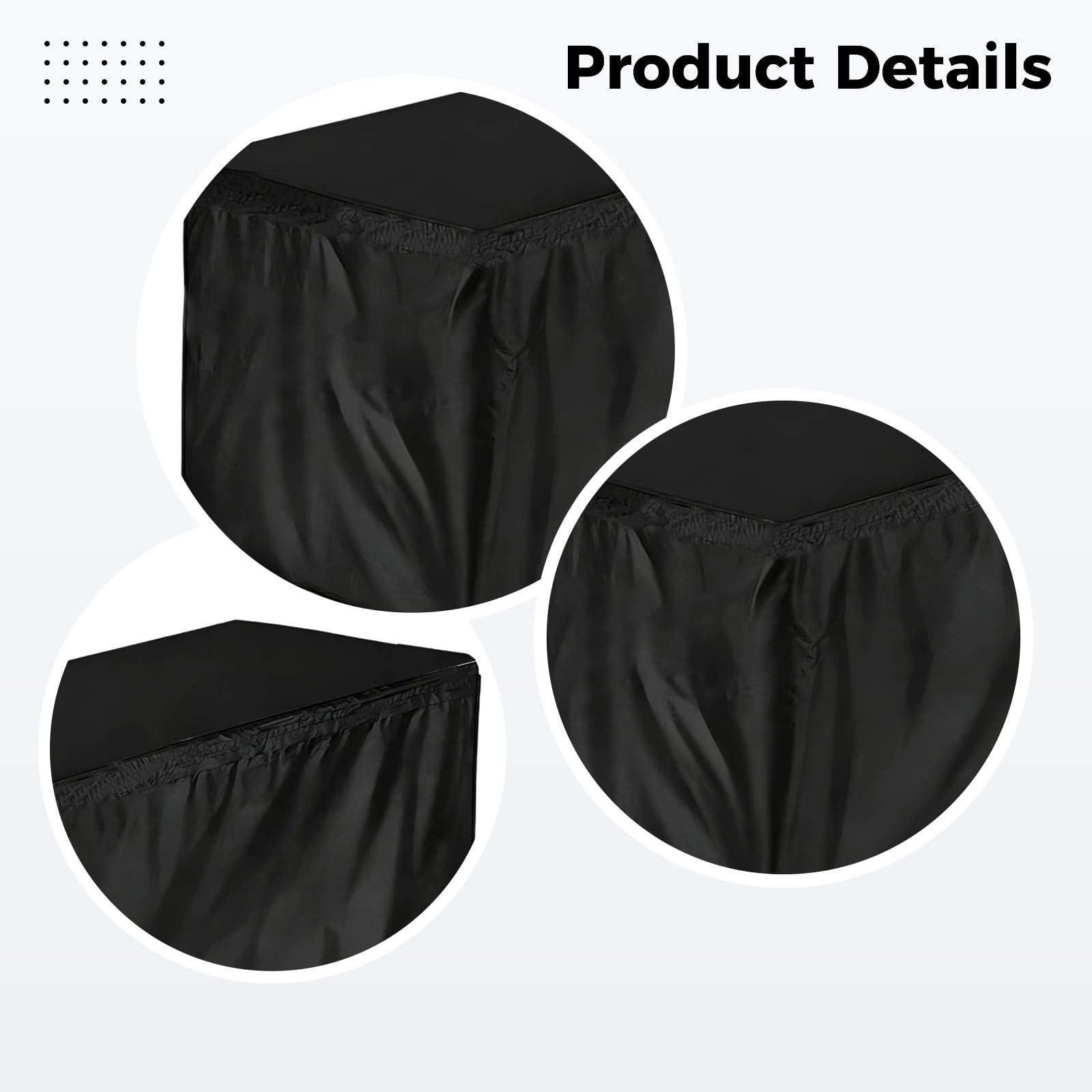 Housse pour coffre de terrasse, 130 x 60 x 71 cm, housse extérieure pour boîte de rangement, polyester noir, fermeture éclair cachée, facile à nettoyer, imperméable et résistante aux intempéries