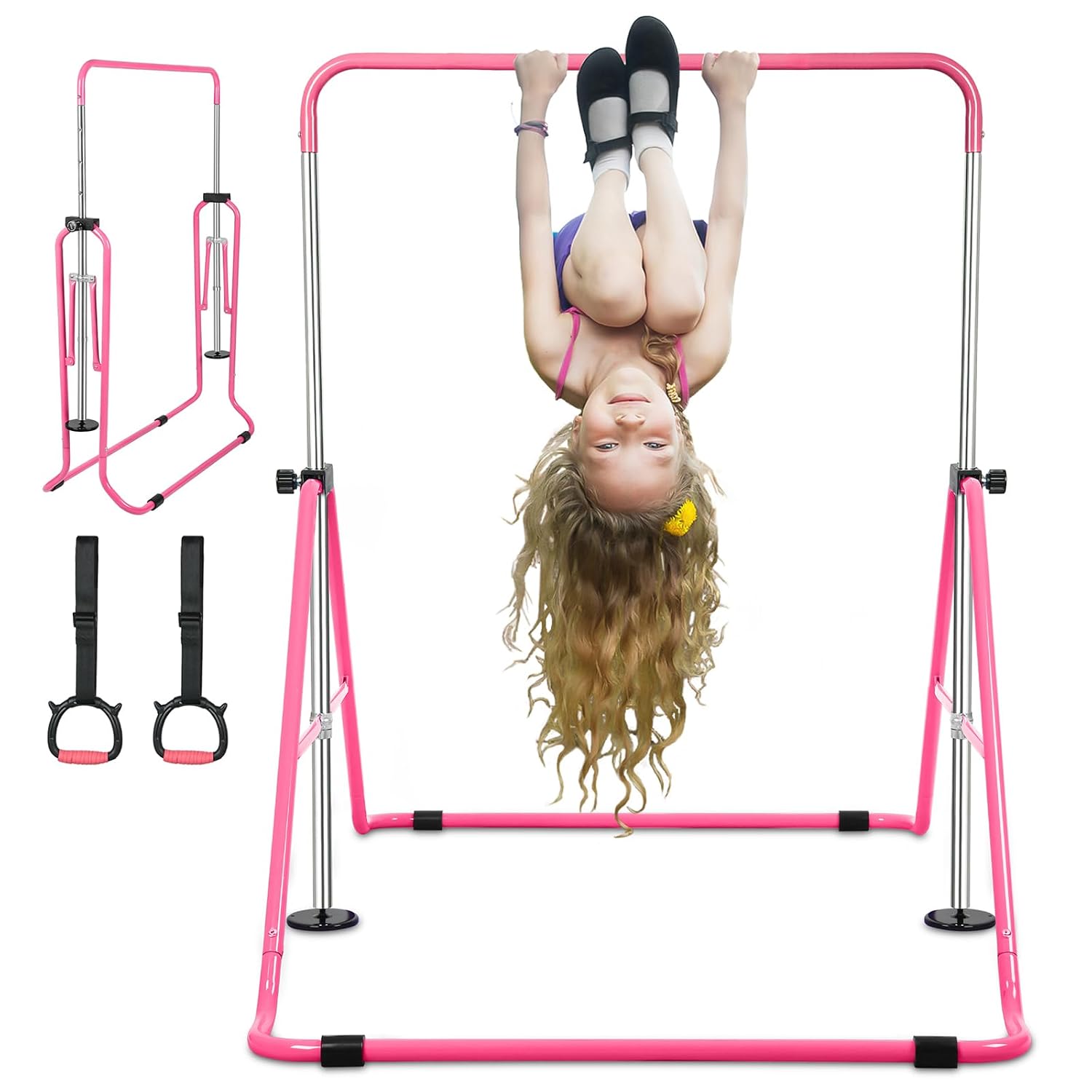 Expandable Gymnastics Bars with Ring, Adjustable Height Gymnastic Horizontal Bars, Gym Junior Training Bar Children Folding Training Monkey Bars for Kids 12 Expandable Gymnastics Bars with Ring, Adjustable Height Gymnastic Horizontal Bars, Gym Junior Training Bar Children Folding Training Monkey Bars for Kids - Image 10