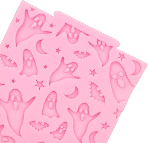 Miniatura 8 de Moldes de silicona de calavera de Halloween, murciélagos fantasmas, calabaza, calavera, fondant, araña, telaraña, cocina, moldes para hornear para