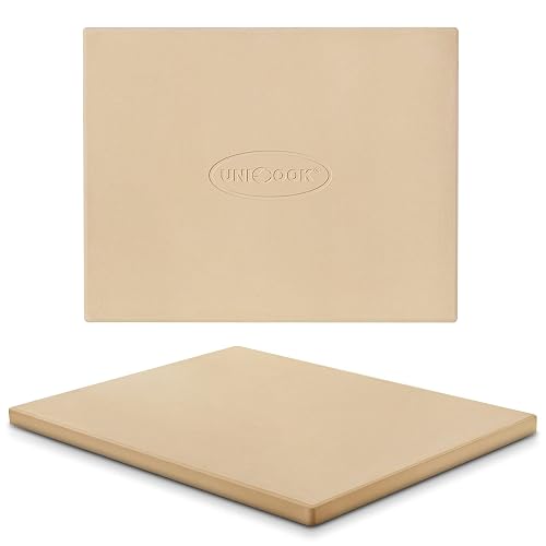 Unicook 15 x 12 Inch Rectangular Pizza Stone for Oven and Grill