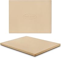 Unicook 15x12 Inch Cordierite Pizza Stone for Oven & Grill - Thermal Shock Resistant Baking Stone for Crispy Pizza & Bread