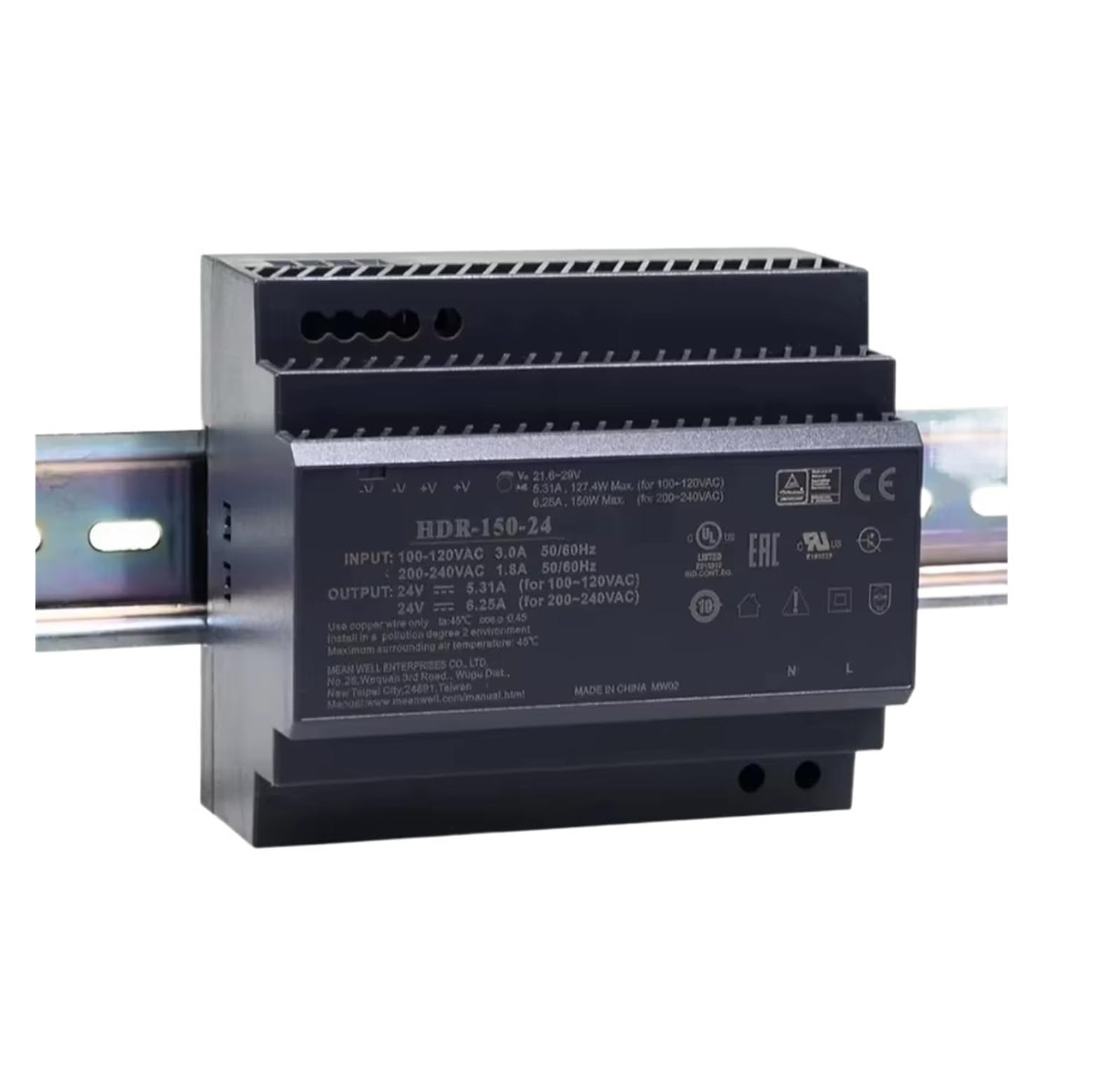 BRODEFUP HDR-150 HDR-150-12V 11.3A HDR-150-15V 9.5A HDR-150-24V 6.25A HDR-150-48V 3.2A 150W Switching power supply(HDR-150-12)