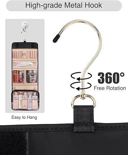 Miniatura 5 de Neceser colgante, bolsa de maquillaje de viaje, aprobada por la TSA, bolsa transparente para artículos de tocador, bolsa de cosméticos impermeable,