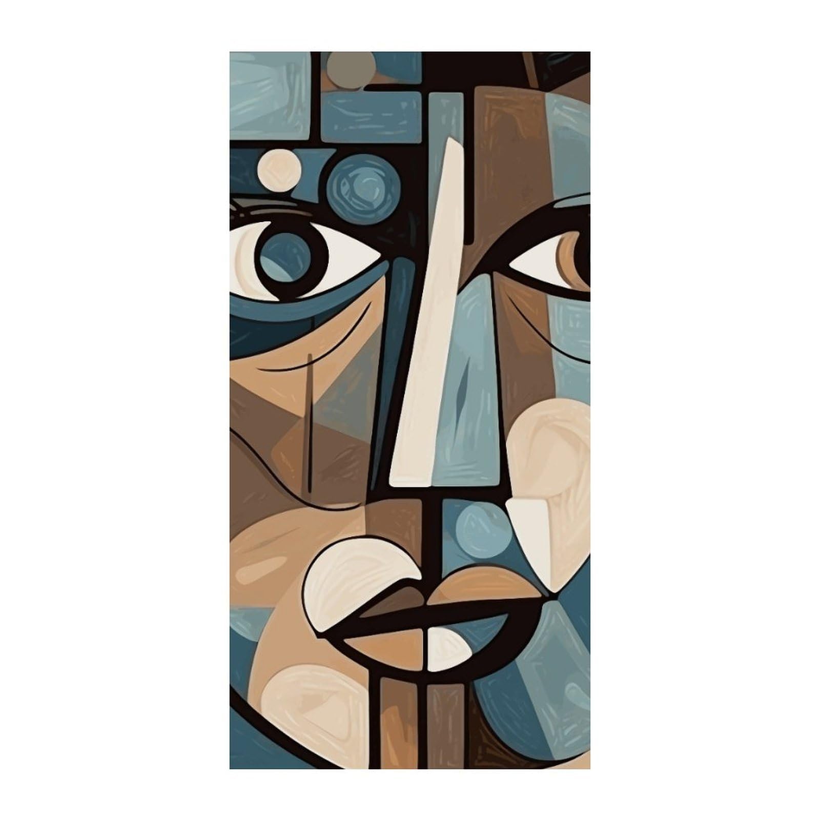 Adfgyerh Style Smiling Woman Drawing Curtains，Polyester Blackout Extra Wide，Door Curtain， 35.4X 70.9 Inch For Temporary Room Dividers Bedroom Living Room，Room Darkening Curtains ，For Doorway Privacy For Wall Hangi