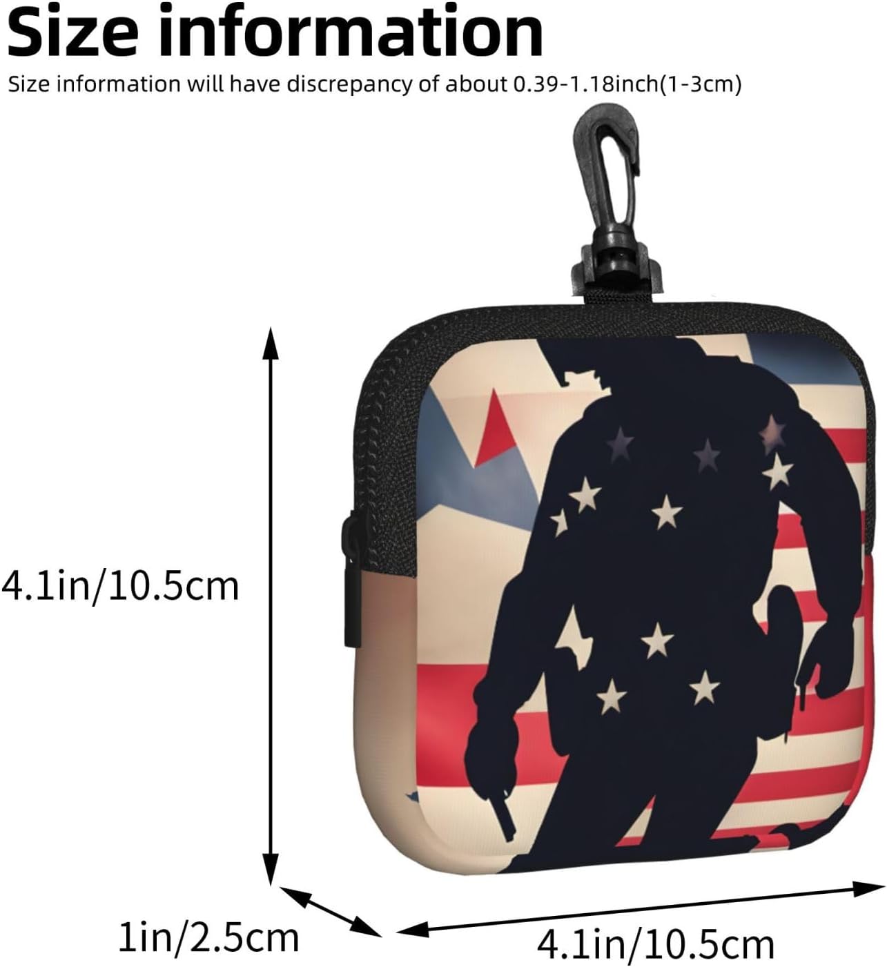 Us Military Soldiers Patriotic Memorial Day Print Versatile Square Storage Bag Travel Organizer Pouch Toiletry Home Office Gift image 3