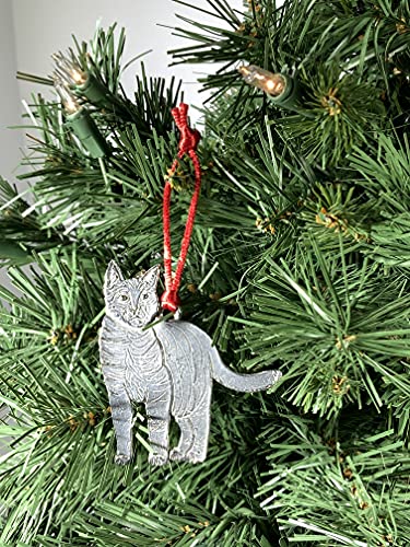 Proud Kitty Christmas Ornament. Fine Pewter, Made In Usa. #TOP4
