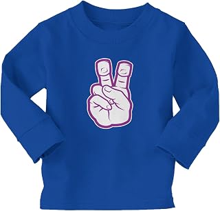 Texas College Sports - Hand Sign Long Sleeve Toddler Cotton Jersey Shirt (Royal Blue - Long Sleeve, 3T)