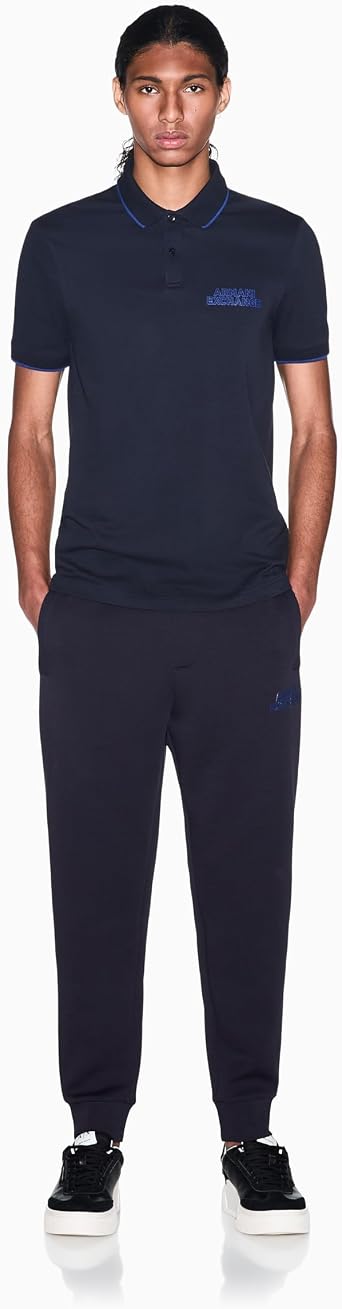 Armani Exchange Men's 3D Elevated Logo Polo