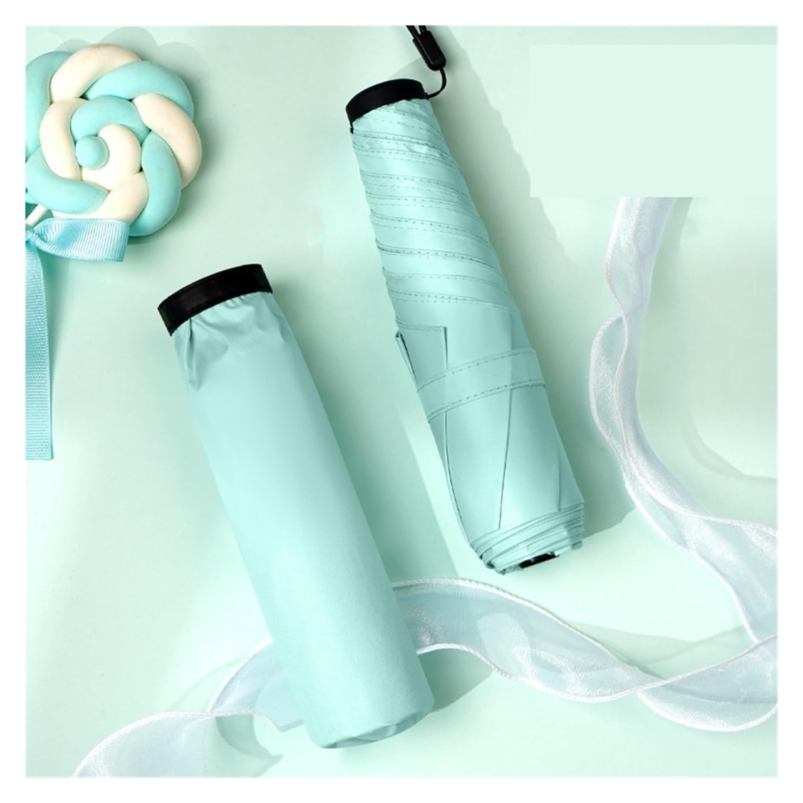 RENEESME Umbrellas for Rain Manual Portable Light Umbrella Women's Large Folding Sun Umbrella Strong Umbrella for Wind and Rain(B)