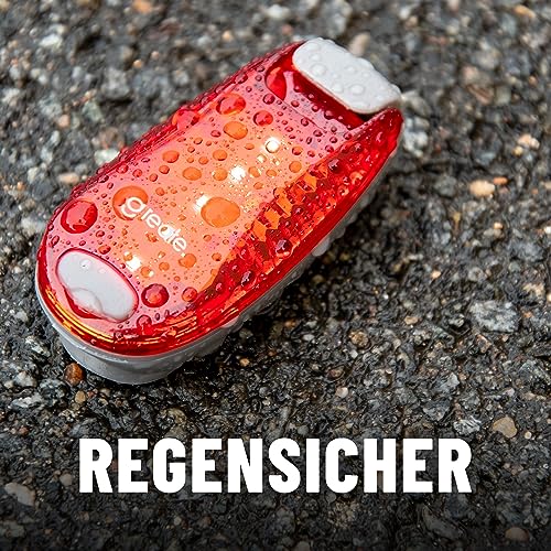 greate® LED Blinklicht Schulranzen - Leuchtclip klein, leicht & mit Klettband - LED Sicherheitslicht Schulranzen, Blink Licht, Licht Clip Kinder, Schulranzen Leuchtanhänger, Rucksacklicht Kinder