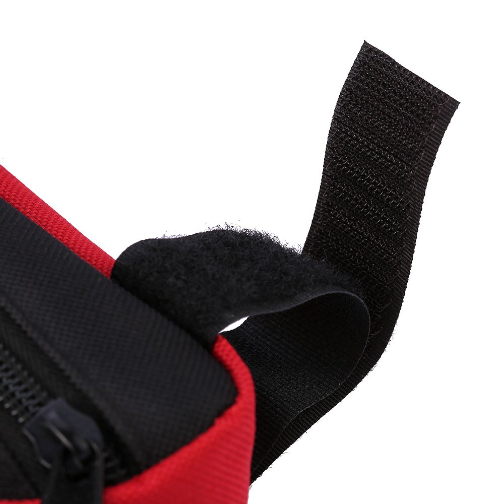 Docooler - Bolsa triangular para bicicleta, de tejido Oxford, 18 x 18 x 4 cm, para sillín de bicicleta, rojo
