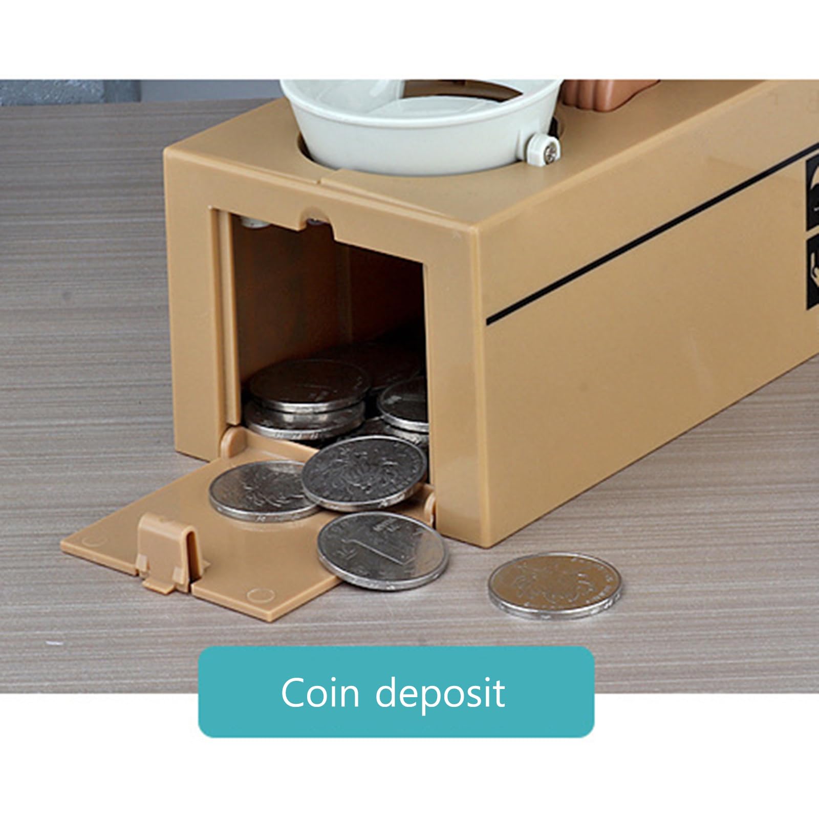 Amazon.com: TITA-DONG Eat Money Dog 存錢罐,可愛的偷錢幣小狗錢盒,計數銀行,硬幣分類機,2.7x7  英吋(約6.9x17.8 公分)(白色) : 玩具和遊戲