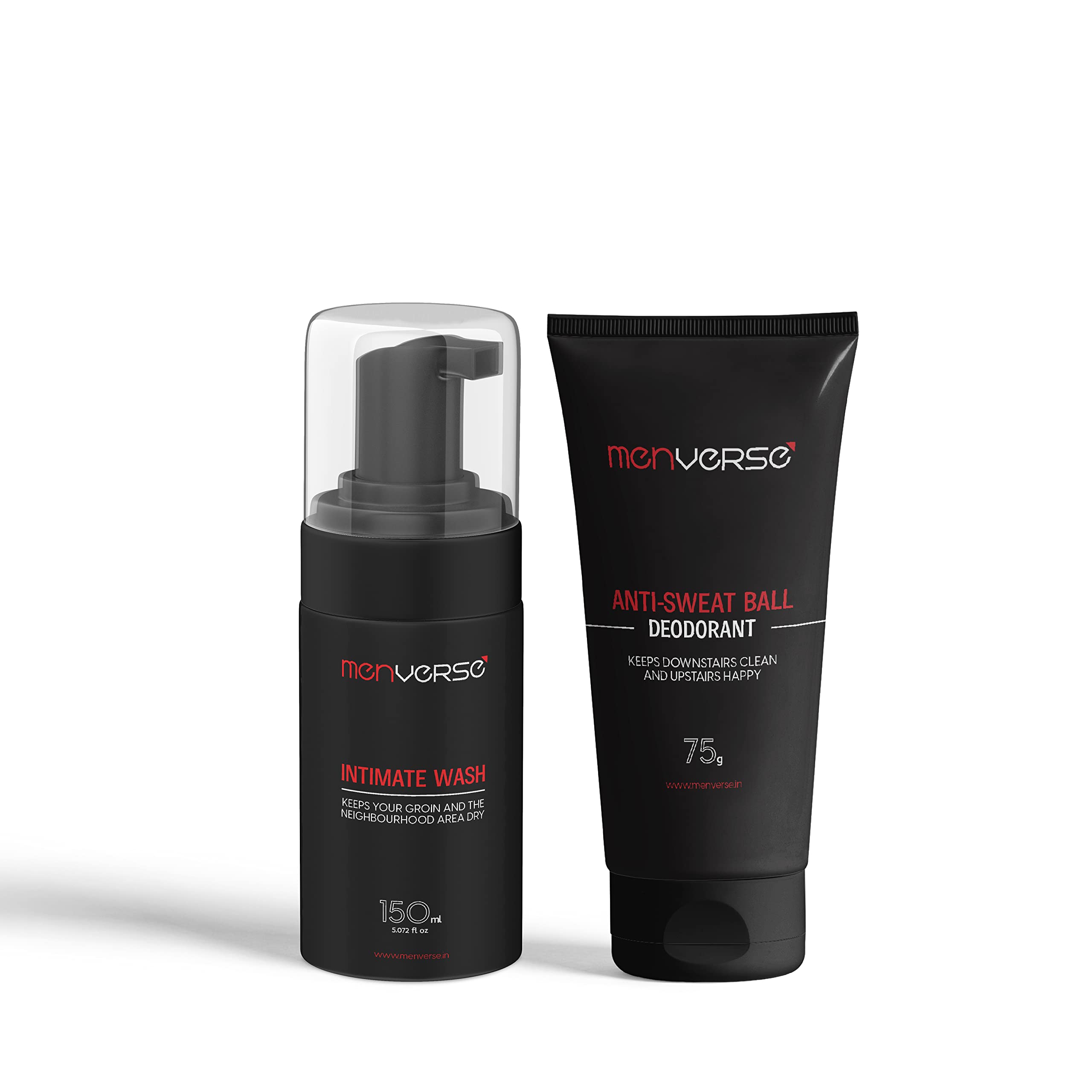 Menverse Daily Intimate Care Duo | Intimate Wash 150ml - Anti Bacterial, Anti-Odour | Anti Sweat Ball Deodorant 75 gm - Anti Chafing, Non-Sticky & Non-Irritant-image-41