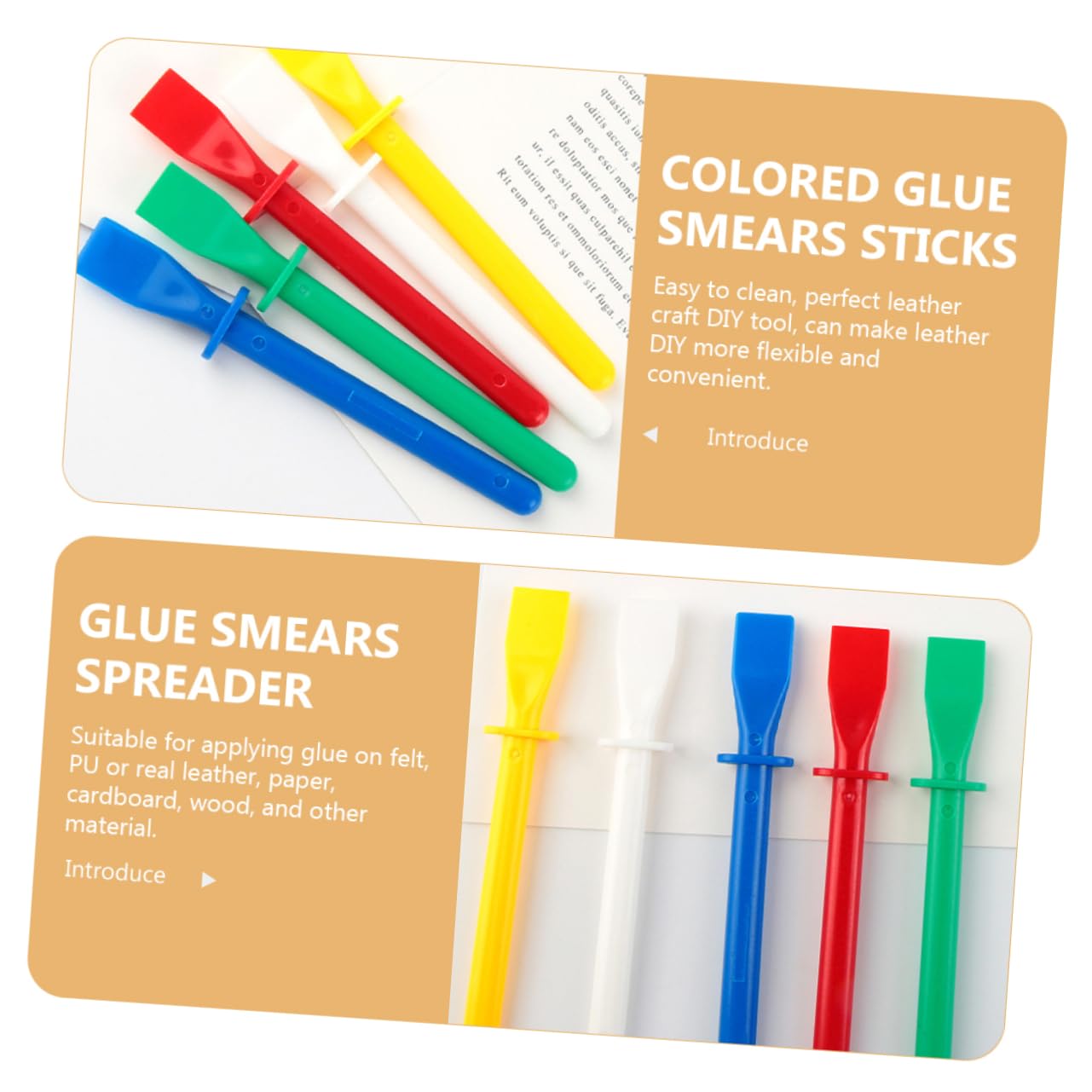 Housoutil 5 Ensembles Frottis De Colle Bricolage Épandeurs De Colle Kits De De Cravate Bâtons De Colle Outil Applicateur De Colle Dévidoir De Ruban Matériel Pp 10 Pièces * 5