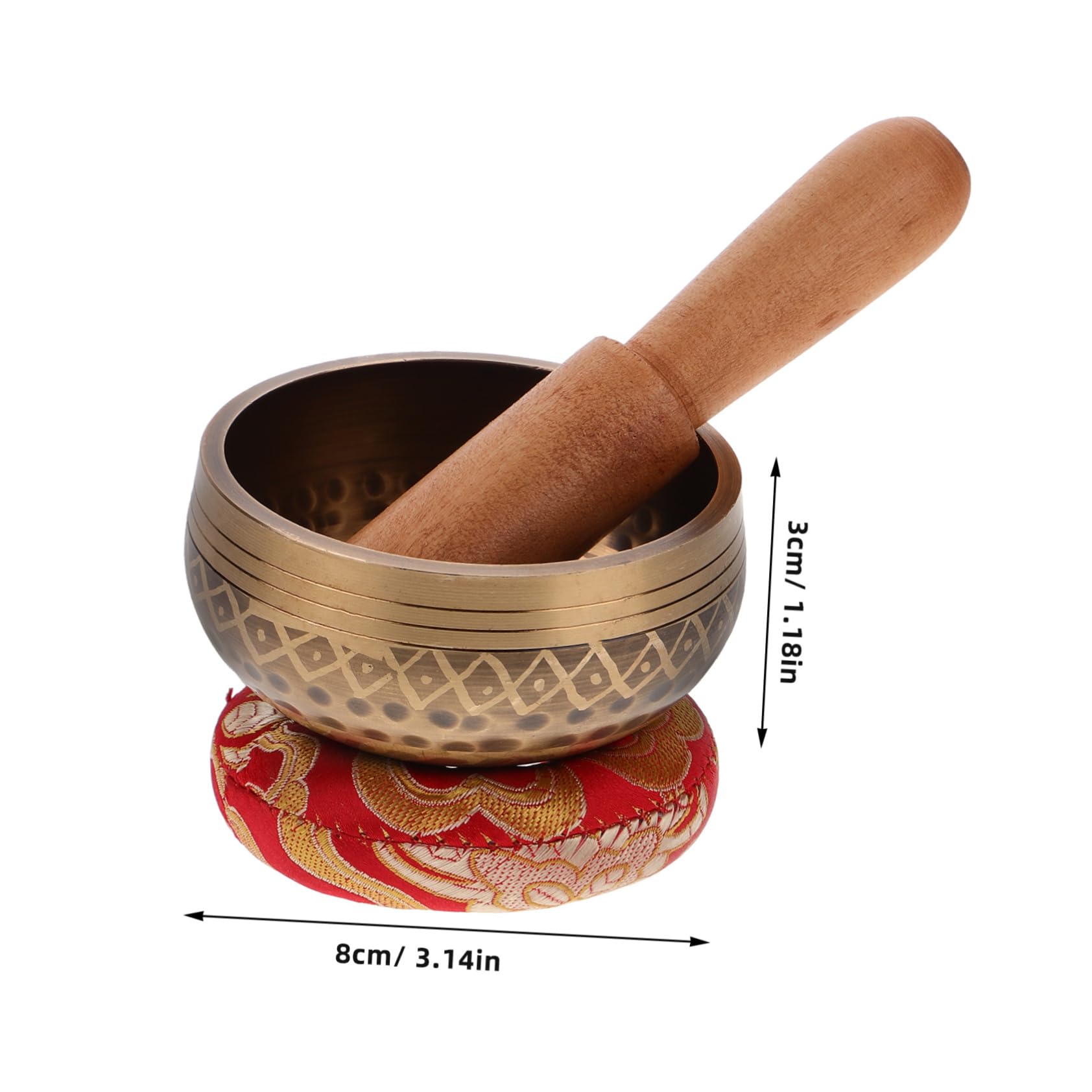 ULDIGI Meditation Bowl Singing Bowl Set Wooden Mallet Pad Home Decor for Relaxation