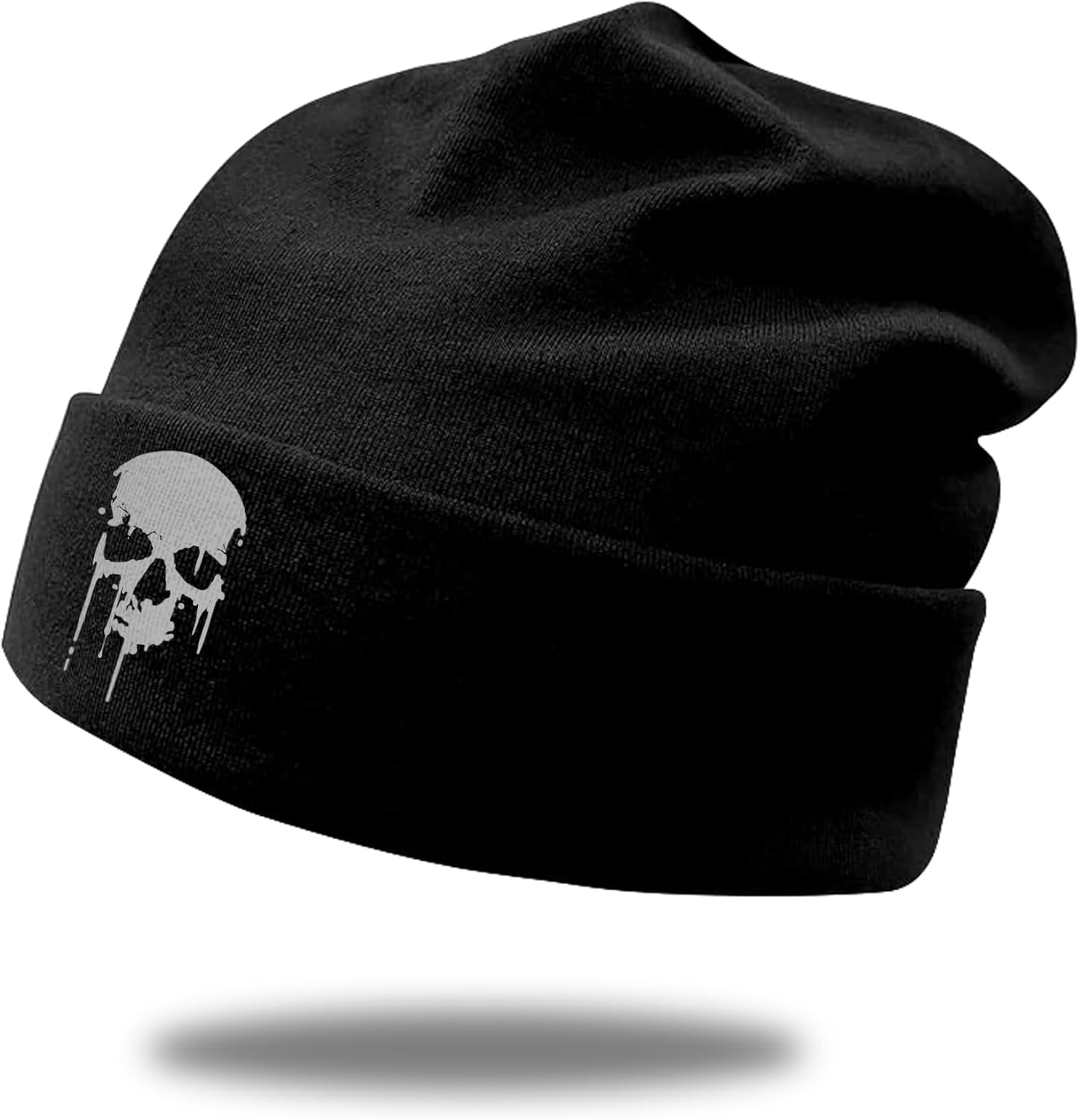 Black Flexible Classic Adult Beanie Cap for Men Women - Warm Knitted Hat for Winter, Chemo Cap Headwear - Image 3