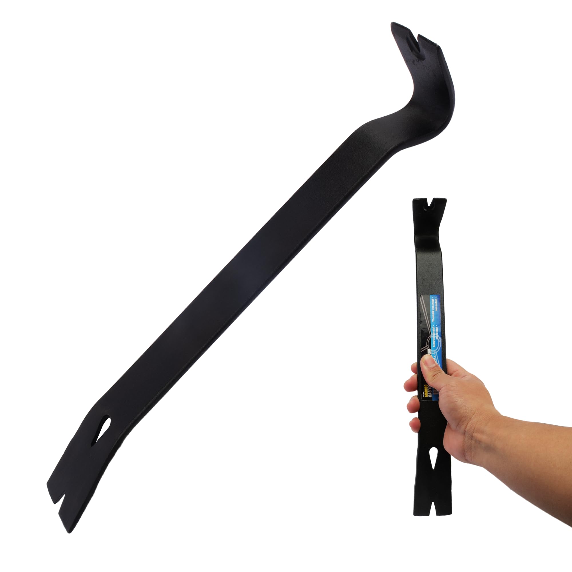 380mm Induction Hardened Pry Bar - Durable Steel Construction with High-Leverage Head for Prying Pulling, and Scraping in Tight Spaces