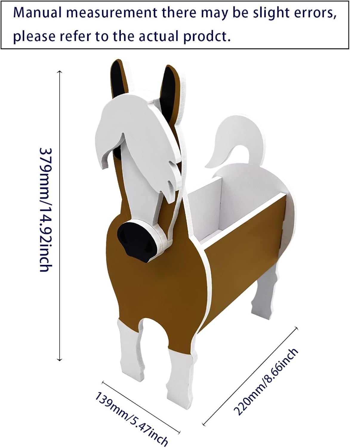 Cute Animal Shape Planter, Creative Sheep,Horse,Donkey,Goat,Zebras,Cattle Flowerpot, PVC Succulents Plant Container, Small Animal Plant Pot, for Outdoor Indoor Plants Potting(Horses)