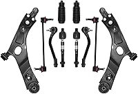 HALEQP 10-Pc Front Suspension Kit for 2010-2013 Hyundai Tucson & 2011-2013 Kia Sportage - Control Arms, Ball Joints, Sway Links, Tie Rods