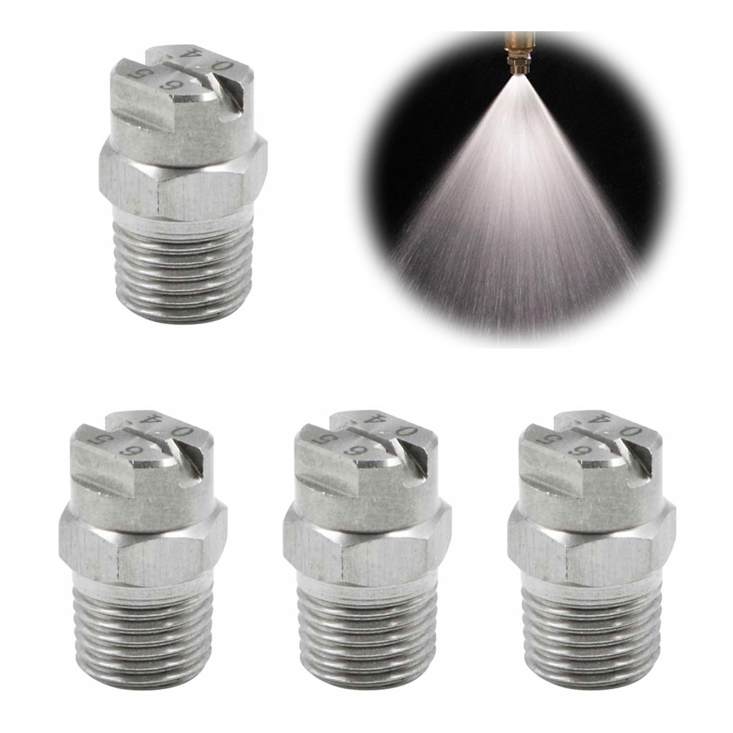 4pcs Ugelli Nebulizzatori, Ugello per Pulitore ad Alta Ugello Idropulitrice Accessorio Pressione da 65 Gradi, Apertura 1,3 mm, 1/4" Attacco Rapido Ugelli Idropulitrice