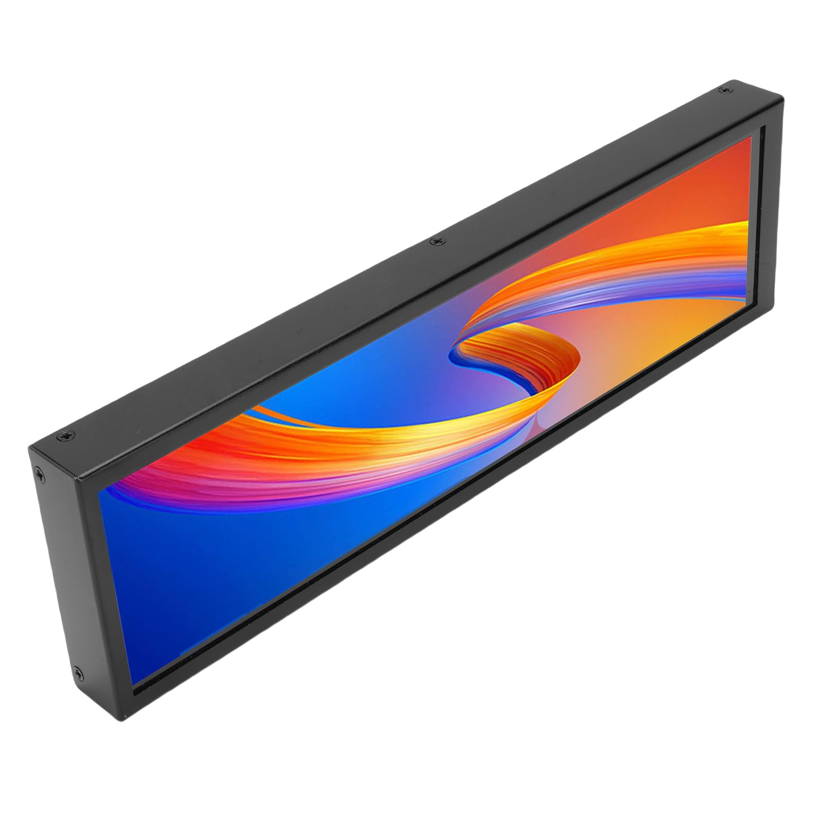 Wyświetlacz temperatury komputera PolyGen z dynamicznym obrazem, ekran 8,8 cala 1920 x 480 i obudowa ze stopu aluminium, wyświetlacz panelu czujnika PC wyświetlający dane (Wersja z pojemnościowym