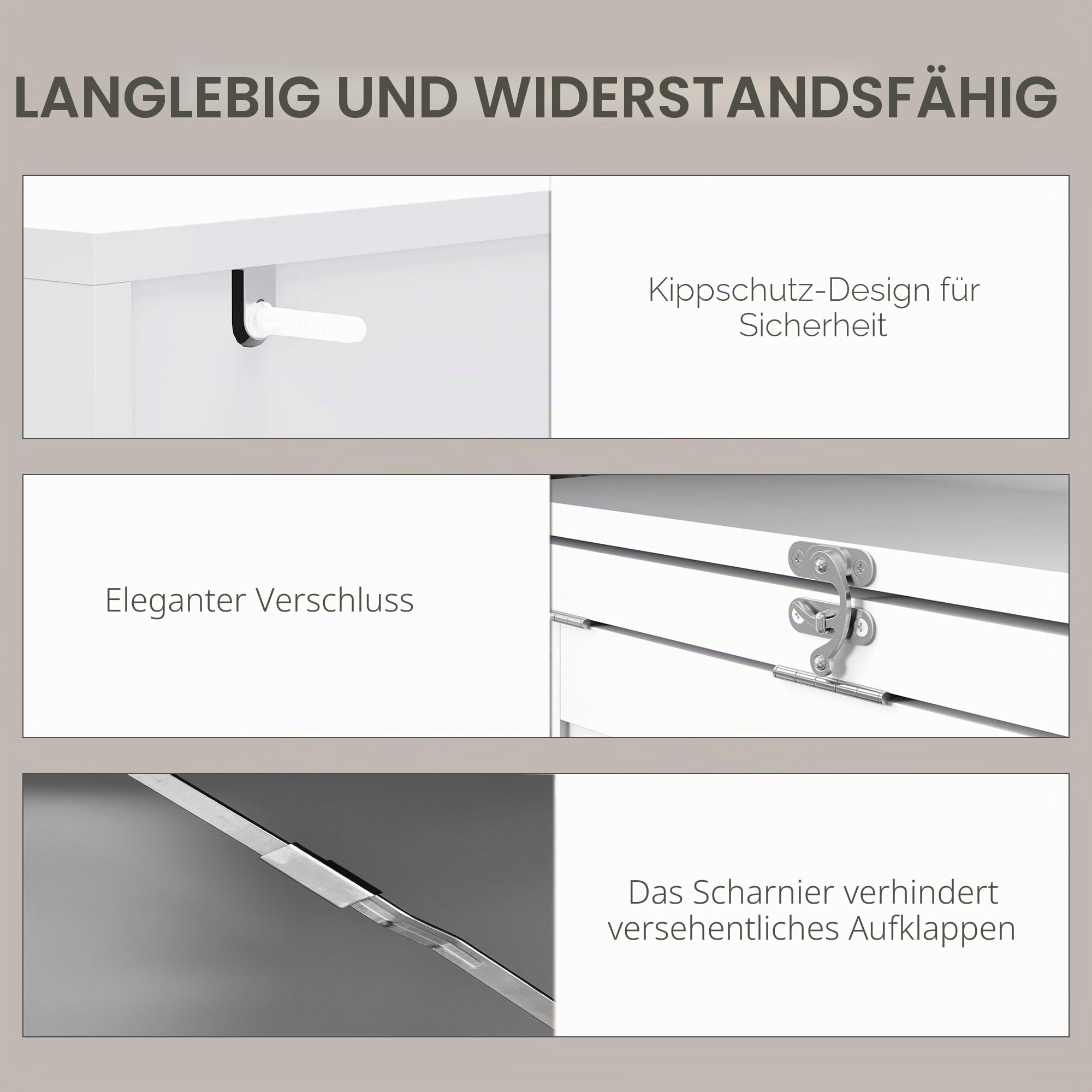 HOMCOM Wandklappschreibtisch mit Whiteboard, Weiß
