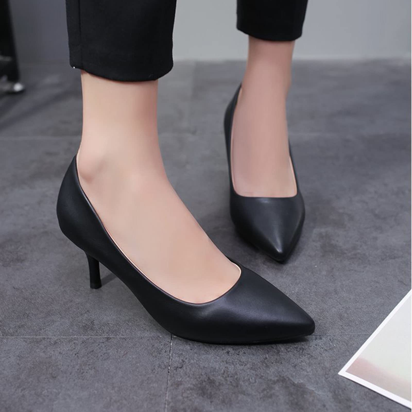 Absatzschuhe Damen Elegant Spitz Pumps Arbeitspumps Mit Stiletto Absatz