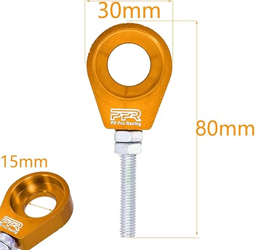 Vista 24 de Ajustador de tensor de cadena de 0.59 pulgadas, 2 piezas para motocross XR/CRF 50 70 KLX 110 50cc-160cc (negro)