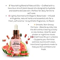 Vista 4 de Aceite de sandía Yoni para mujeres - Cuidado femenino natural para el equilibrio del pH, prevención e hidratación del cabello encarnado - Aceite