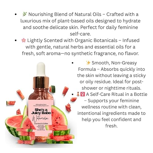 Miniatura 4 de Aceite de sandía Yoni para mujeres - Cuidado femenino natural para el equilibrio del pH, prevención e hidratación del cabello encarnado - Aceite