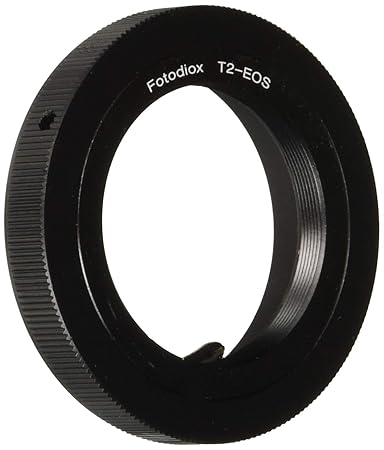 Fotodiox Lens Mount Adapter Compatible with T-Mount (T/T-2) Screw Mount SLR Lens to Canon EOS (EF, EF-S) Mount D/SLR Camera Body - with Gen10 Focus Confirmation Chip