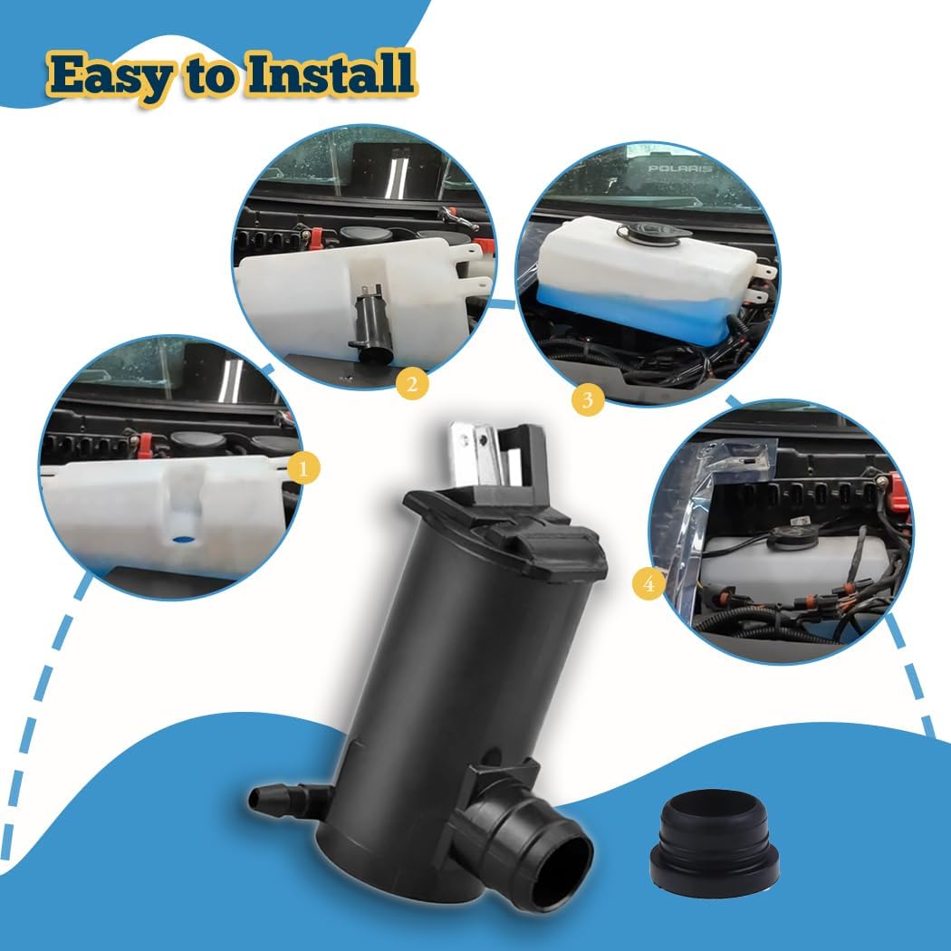 Windshield Washer Pump for Polaris Crew XP 1000 EPS/Ranger XP 900 EPS/SP 570 EPS NorthStar 2014-2024, 12V Wiper Fluid Washer Pump Replace 2205140