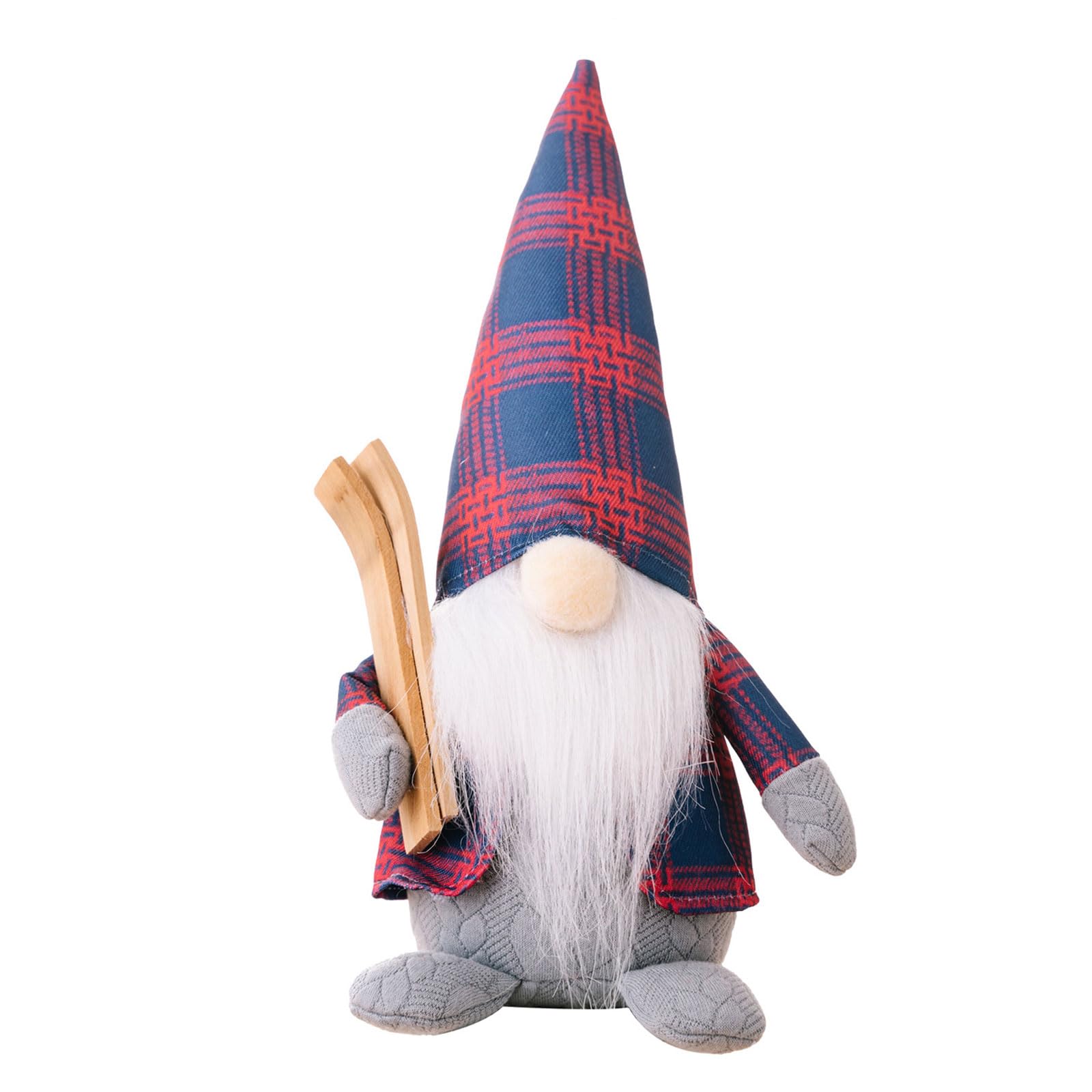 YWLUUOO Christmas Faceless Doll Latticed Hat Christmas Decoration Scandinavian Tomtes Farmhouse Kitchen Tiered Tray Decor Swedish Gnomes Plush