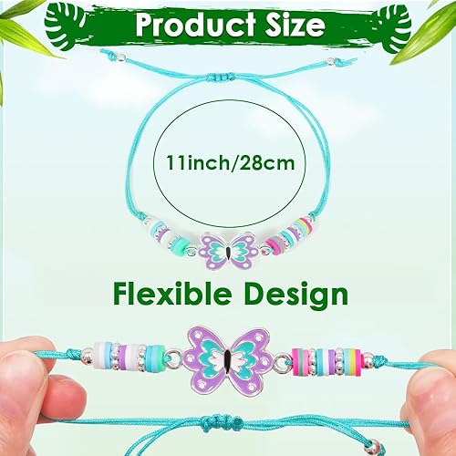 Miniatura 3 de Lorfancy 12 pulseras de mariposa para niñas, pulseras de mariposa para niñas, regalos de fiesta, amistad, bolsa de regalo, recompensa, aula