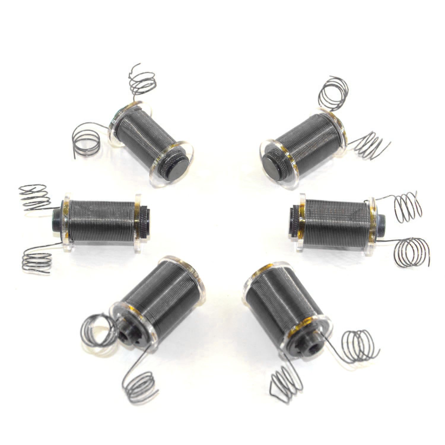 3PAIRS 1.25INCH Tattoo Machine Replacement Parts Unjoint Coil Non Bobbin 24AWG Enamelled Magnet Copper Wire 6/8/10WRAPS US Standard 8-32 Thread 32TK24A-6.8.10 (BLACK)
