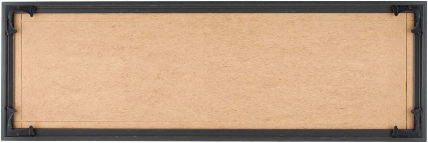 Quadro Frames 8x24 inch Picture Frame, Black, Style P375-3/8 inch Wide Molding, Box of 2