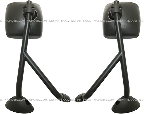 Miniatura 4 de Espejo de capó negro con brazo con kits de montaje – lado del conductor y del pasajero (se adapta a International DuraStar 4300)