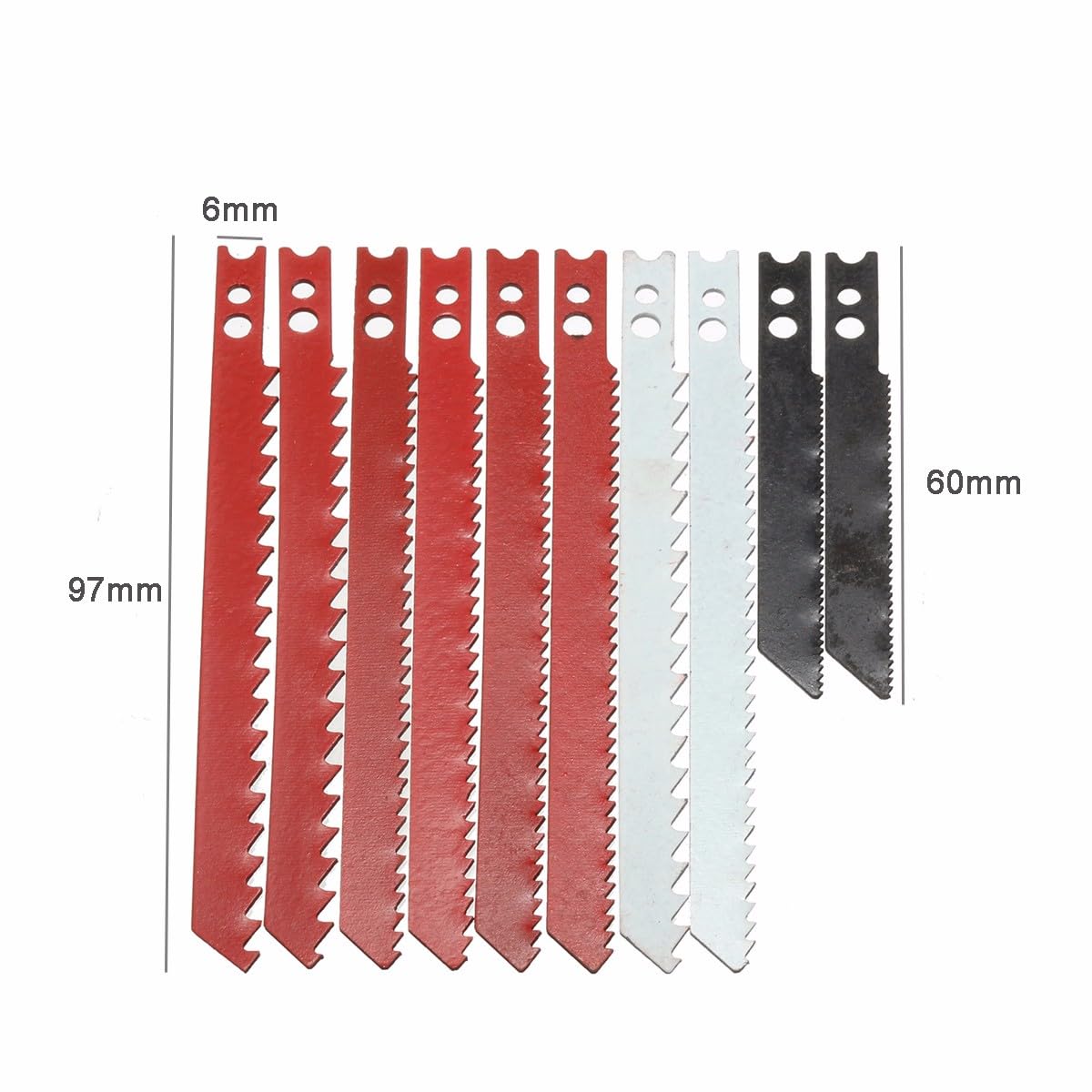10pcs Saw Blade Set for Black and Decker Jigsaw Metal Plastic Wood Blades