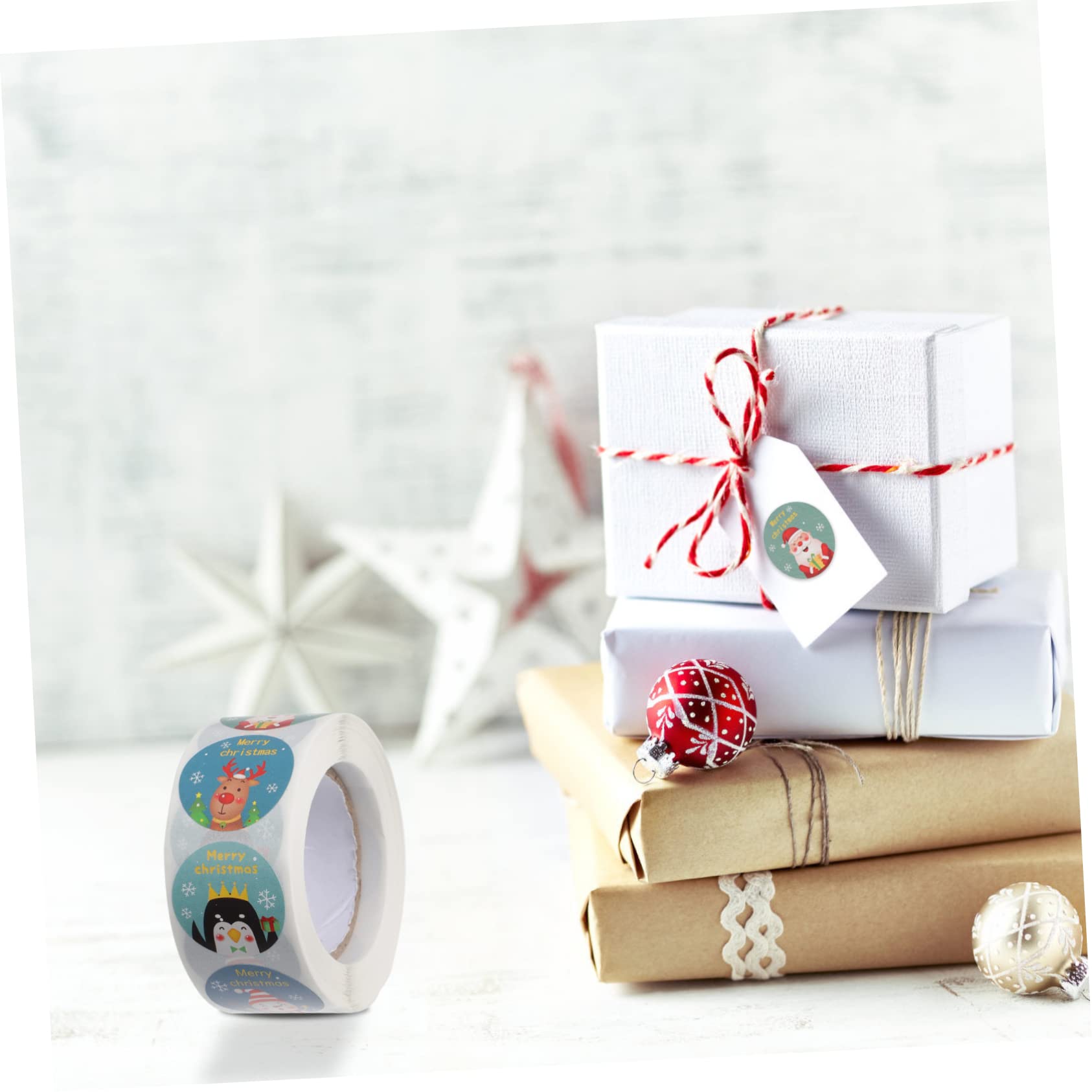 VILLCASE 4 Set Di Adesivi Per Buste Natalizie Con Design Unici Adesivi Per Sigilli Natalizi Per Sacchetti Per Decorazioni Festive Progetti Artigianali 2 * 4