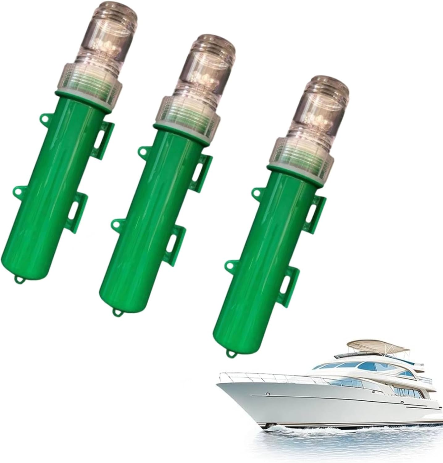 3 Pcs Boat Flares, 2026 New Waterproof Marine Emergency Signals, Safety Kit for Boating, Fishing, Life Rafts & Buoys (Green)