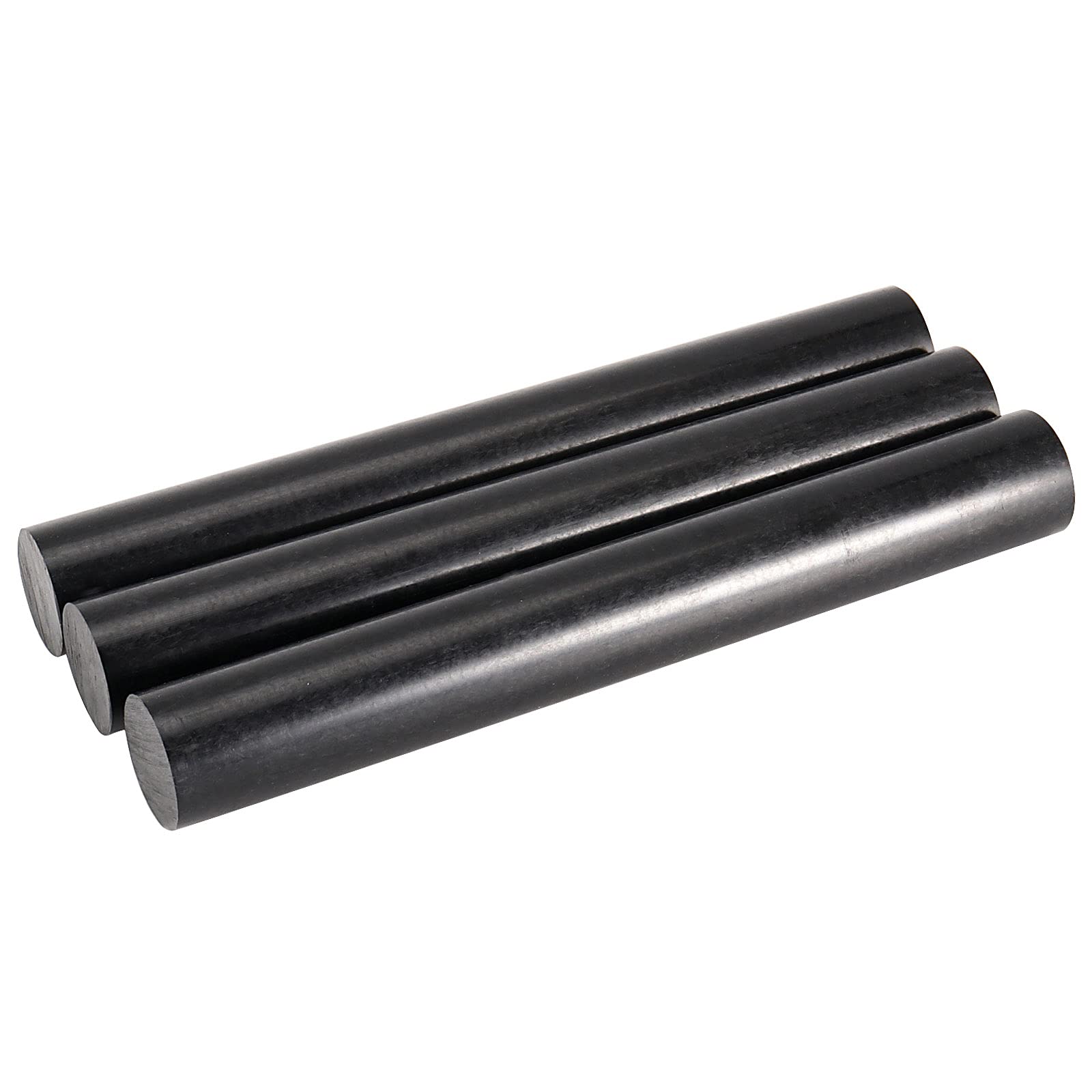 Acetal Rods - 3 Pack 1.57 x 12 Inch Black Plastic Rods -4