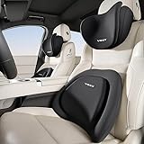 ヴォクシー 車用 ネックピロー 背もたれ クッション 二層構造が 腰をしっかりサポートします、カーシートクッション 内部のメモリーフォームで 低反発 首枕 長時間運転 人間工学 柔らかい 快適な クッション Voxy 新型 ヴォクシー 90系 80系 カスタム パーツ 便利グッズ カー アクセサリー（Black 1セット）