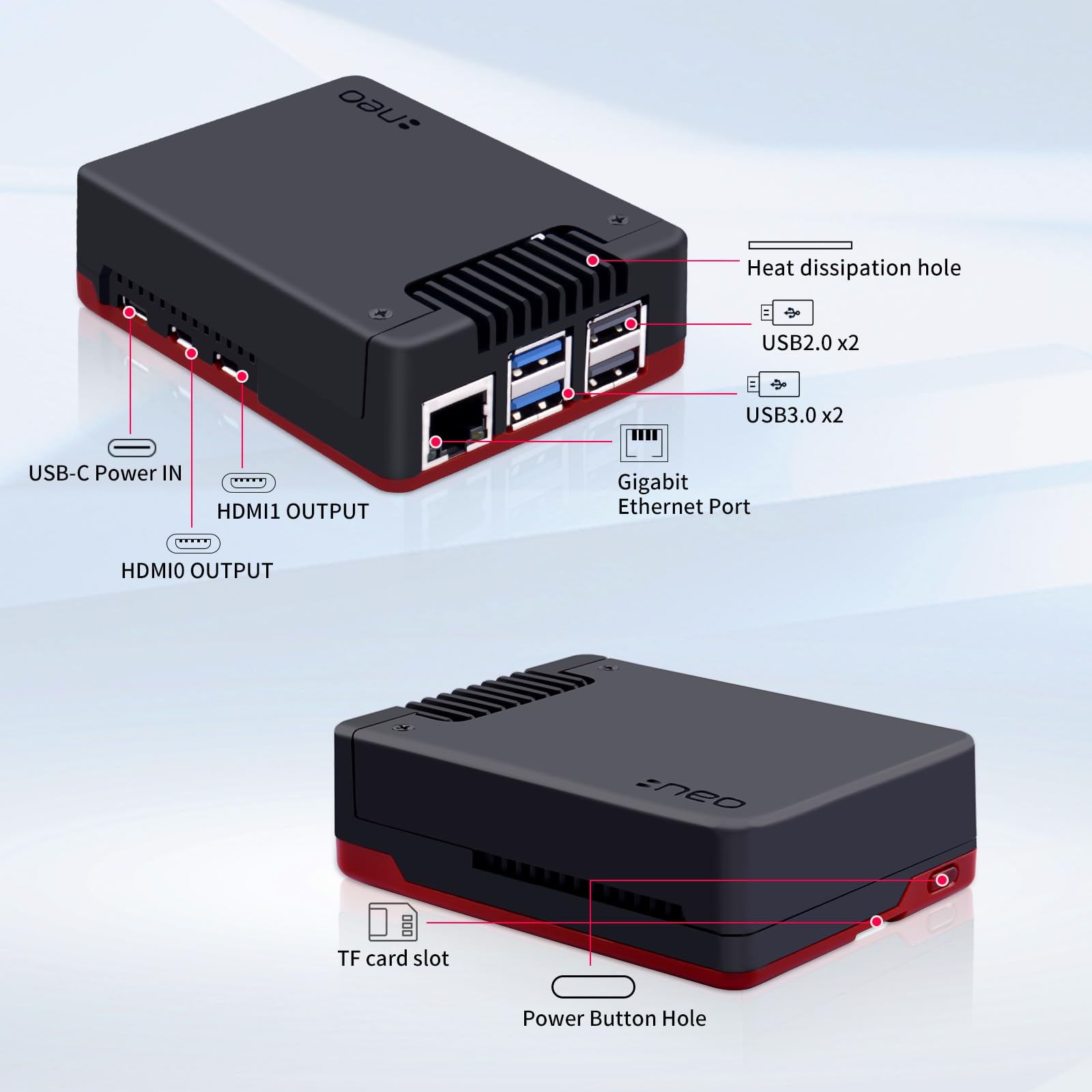 Amazon.co.jp: GeeekPi Argon NEO 5 BRED ケース Raspberry Pi 5