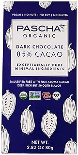 Pascha Organic Organic Chocolate Dark, 85% Cacao 2.8 oz Bar