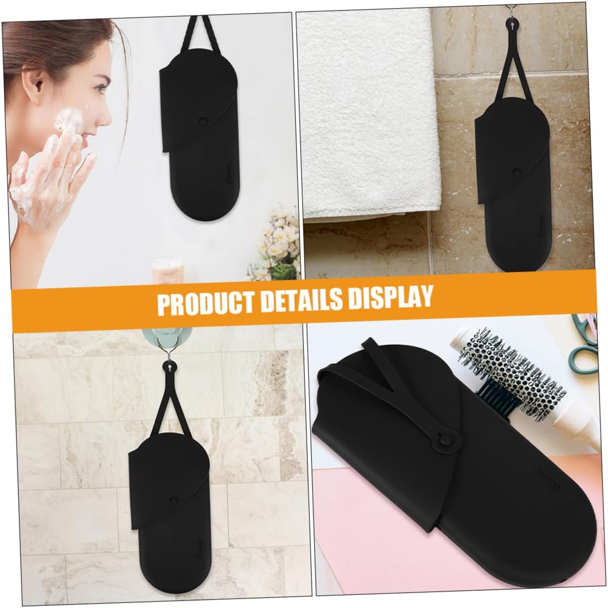 2pcs Hair Straightener and Curler Storage Bag Hotel Travel Organizer Heat Insulation Pad