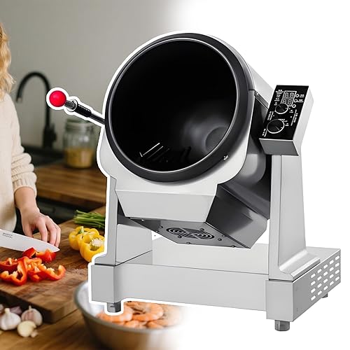 Commercial Auto Stir-Fry Machine with Drum Type Food Processor, 1.5L